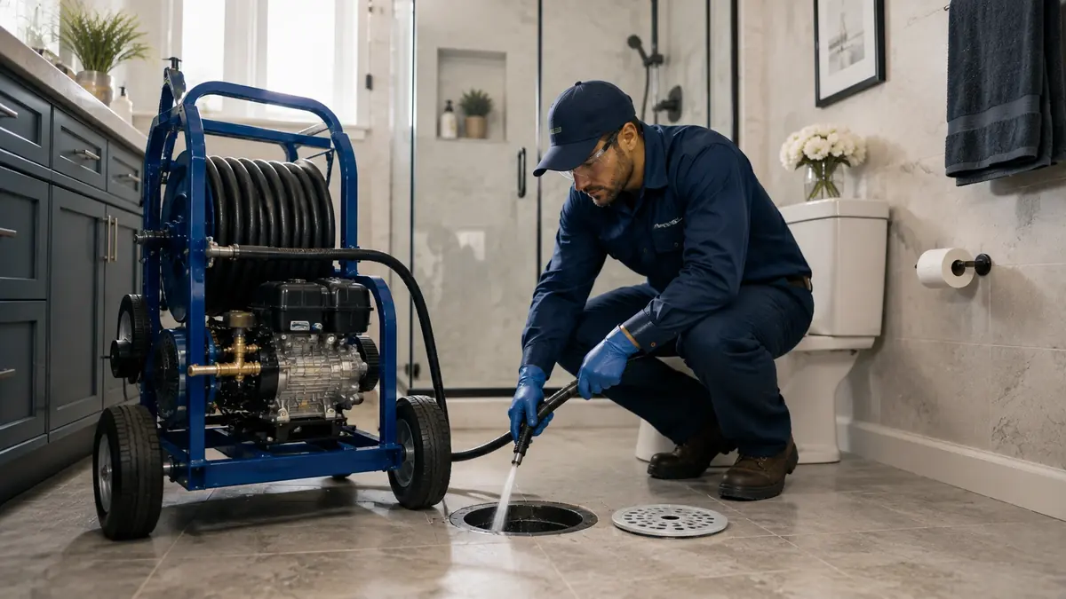 Bathroom Drain Hydro Jetting in Porterville