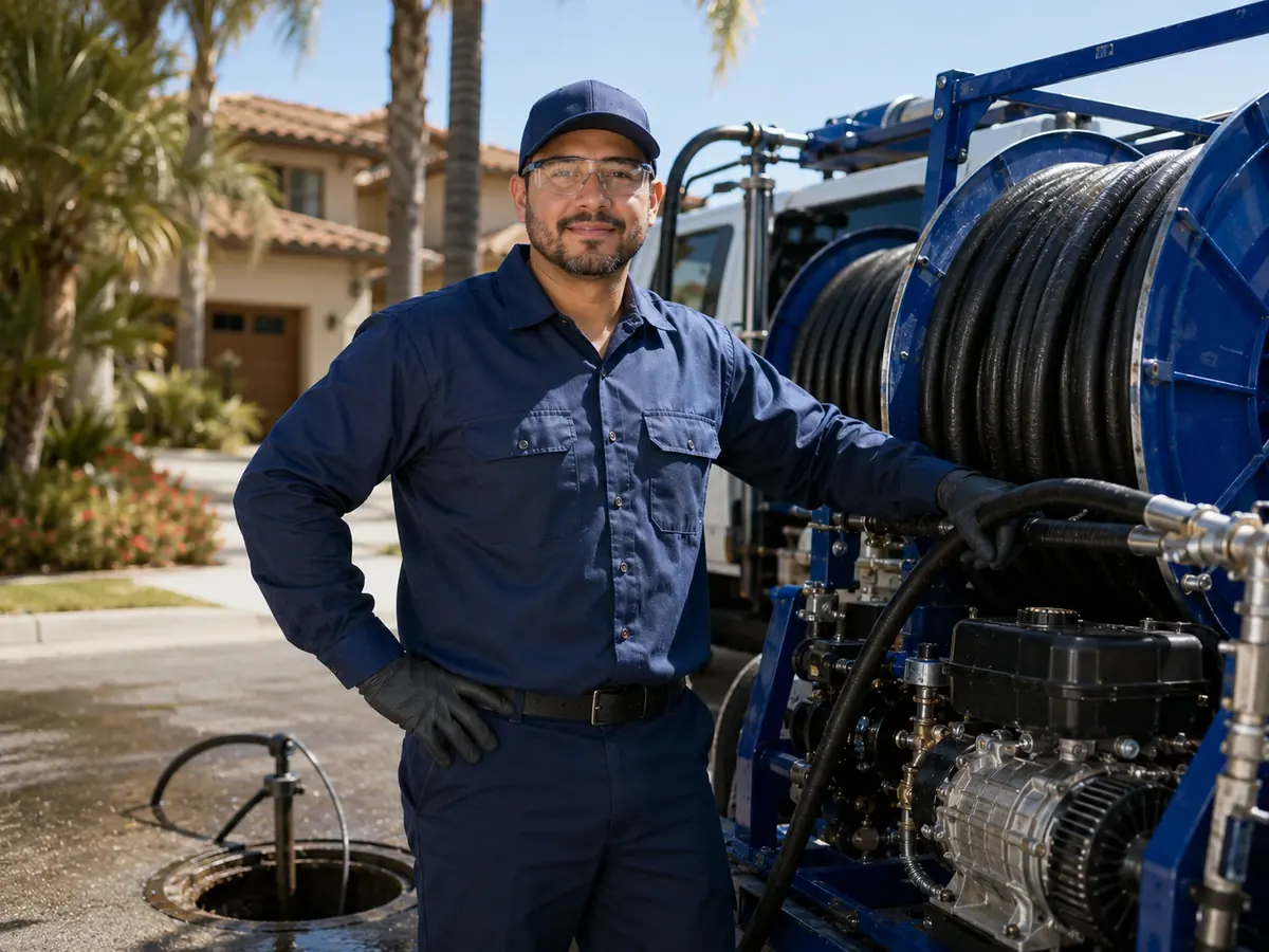 Hydro jet sewer cleaning in Porterville