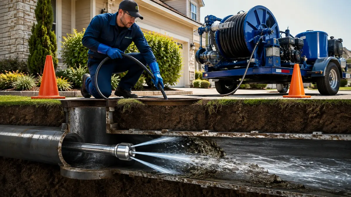 Main Sewer Line Hydro Jet Cleaning in Porterville