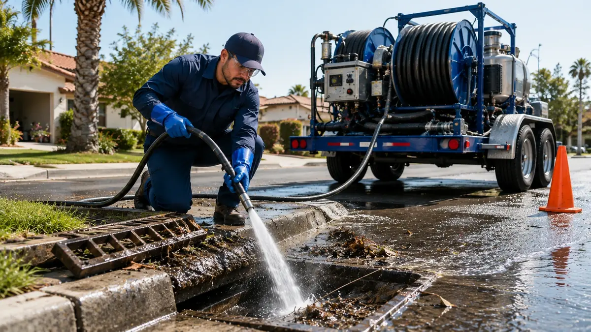 Storm Drain Hydro Jet Cleaning in Porterville
