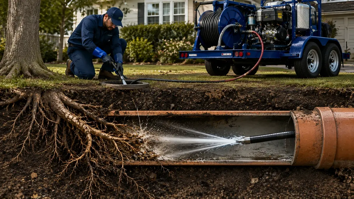 Tree Root Removal with Hydro Jetting in Porterville